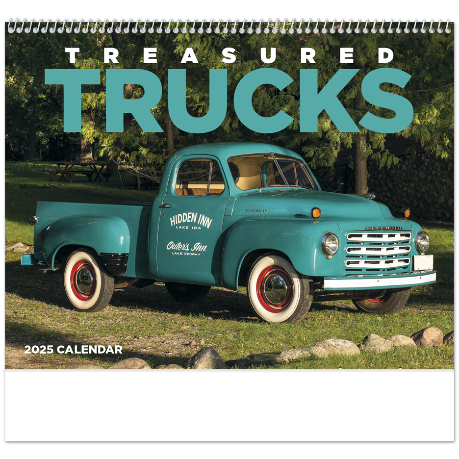 2024 Treasured Trucks (Spiral) Calendar 11" X 19" Imprinted Spiral
