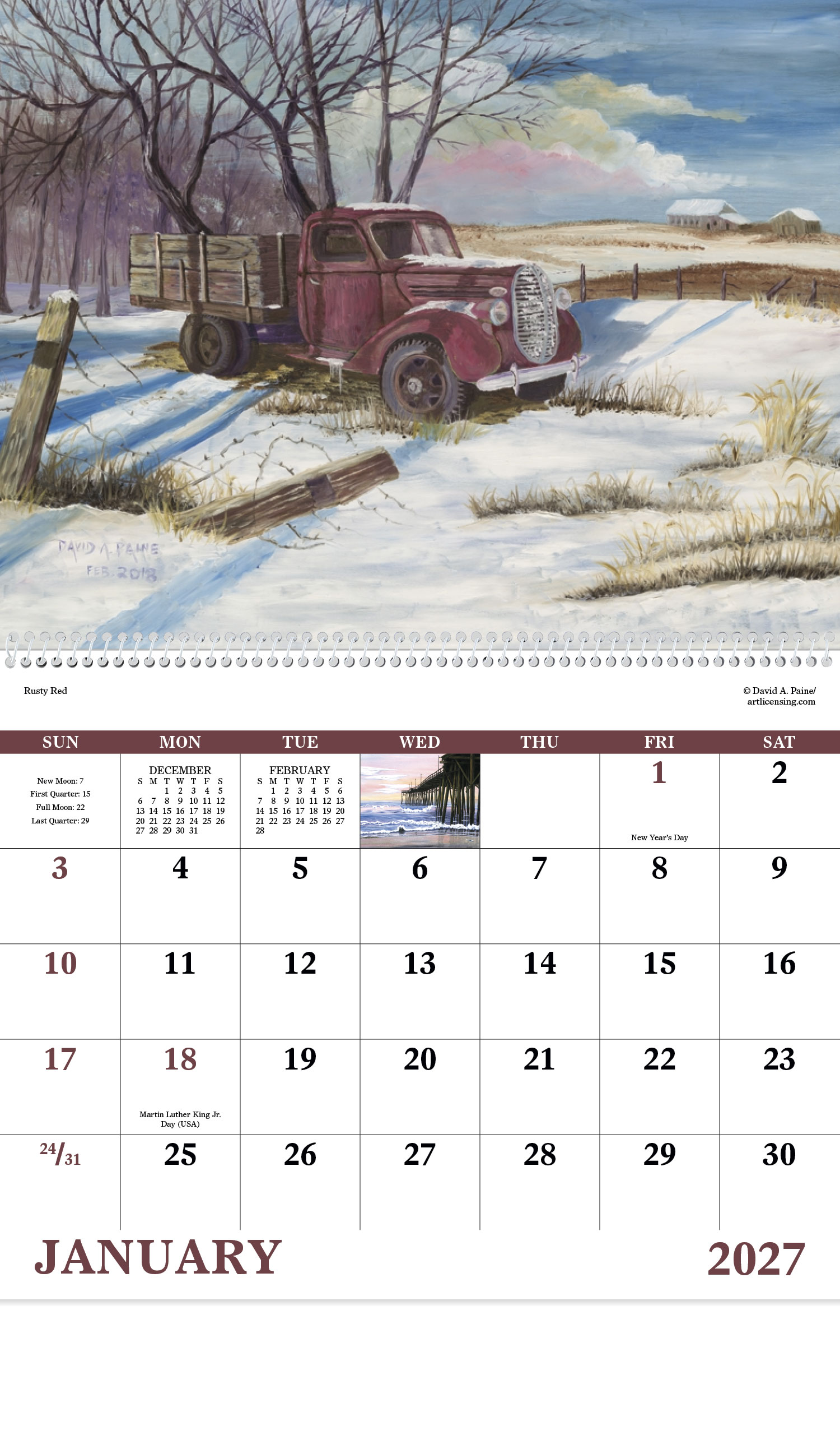 2024 Scenic Memories Spiral Calendar 11 X 19 Imprinted Spiral Bound Drop Ad Imprint Calendars