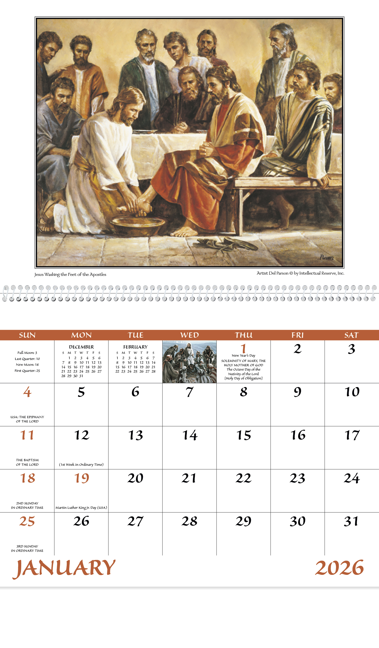 2024 God's Gift Calendar 11" X 19" Imprinted Spiral Bound; Drop Ad