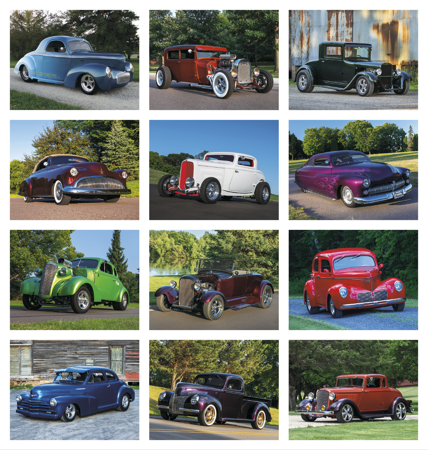 2025 Street Rods (Spiral) Calendar 11" X 19" Imprinted Spiral Bound