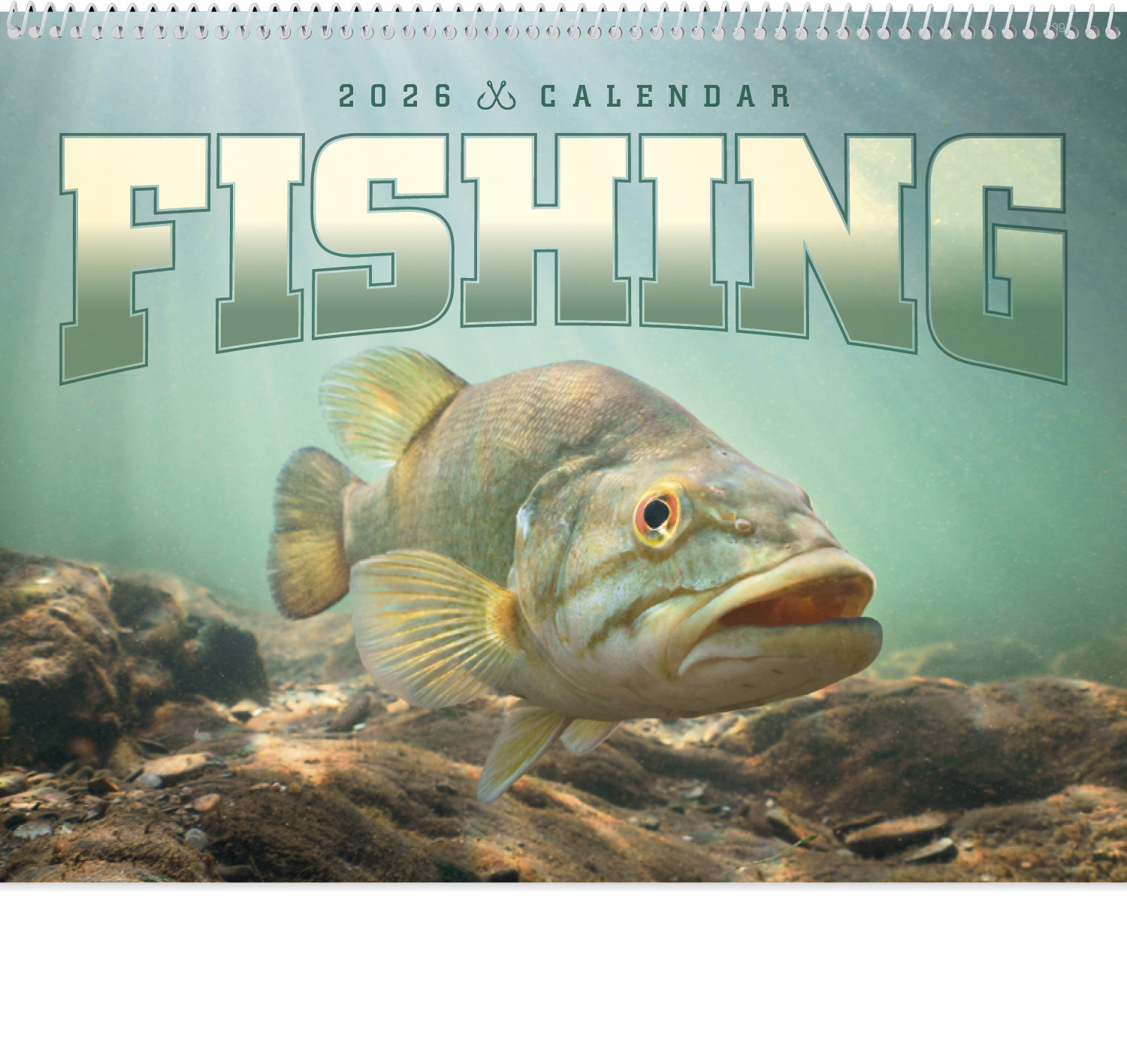 2024 Fishing (Spiral) Calendar | 11" X 19" Imprinted Spiral Bound; Drop