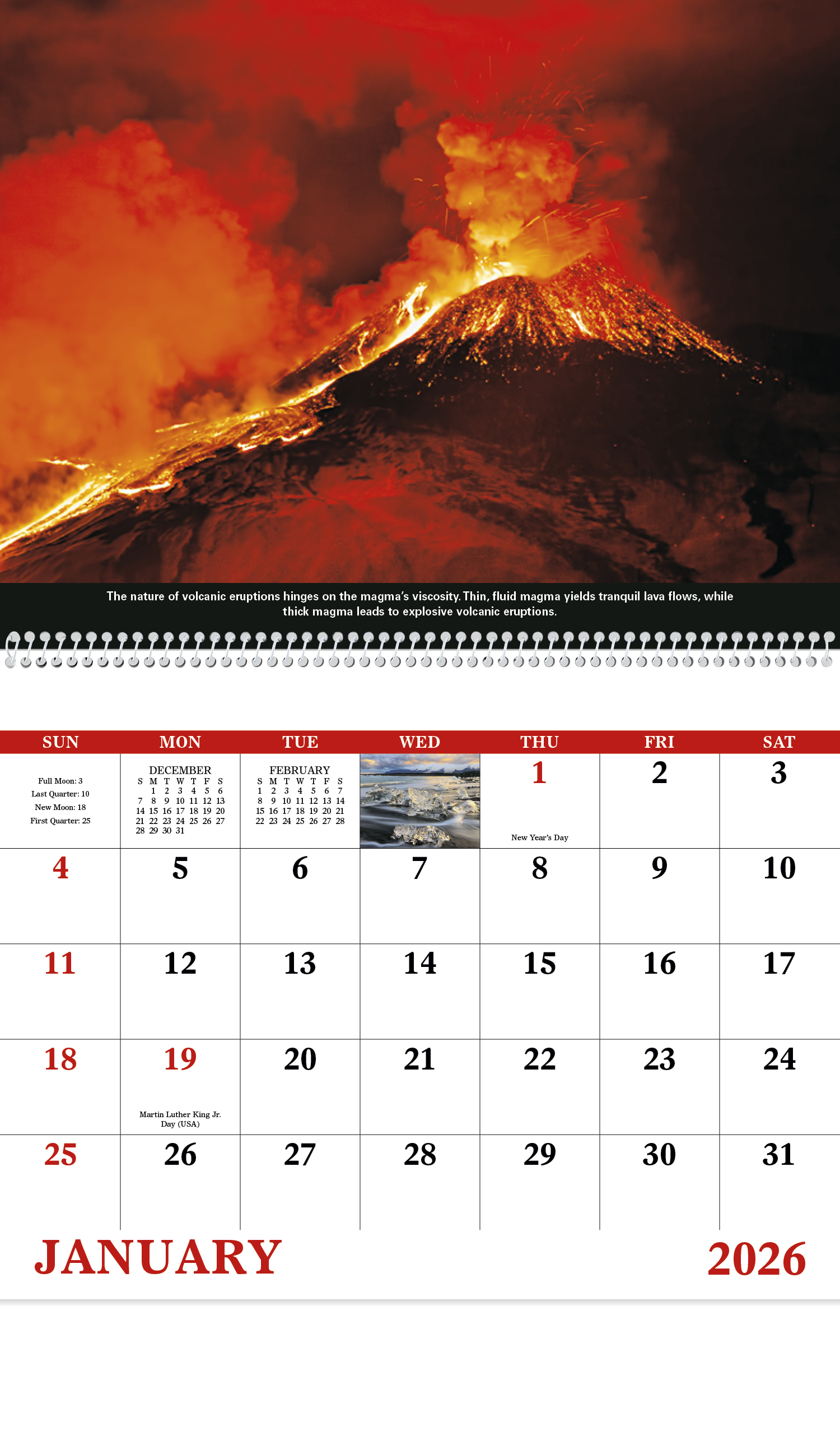 2025 Power of Nature (Spiral) Calendar 11" X 19" Imprinted Spiral