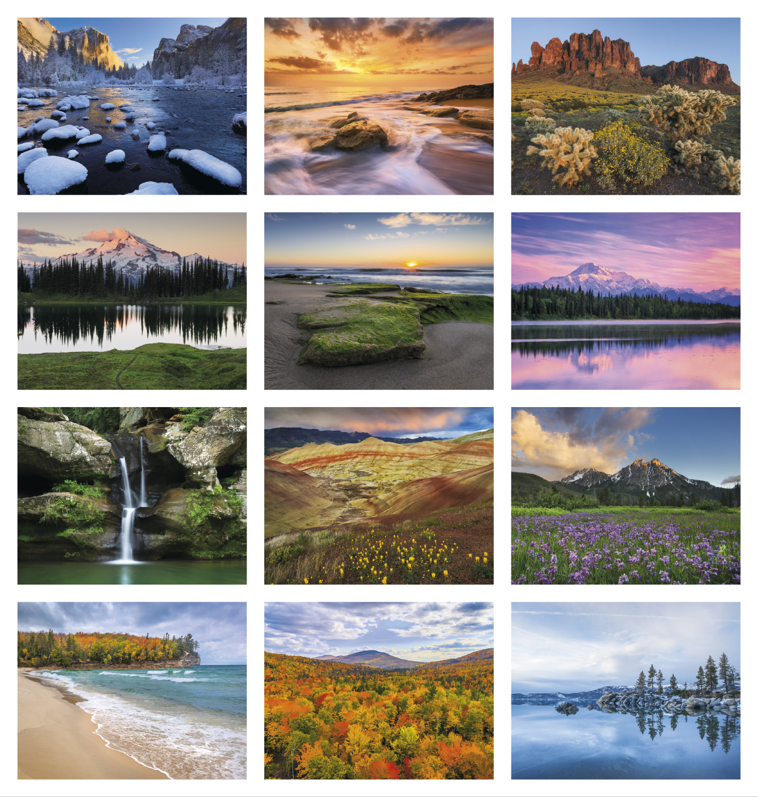 2024 Landscapes Of America Calendar 11" X 19" Imprinted Staple Bound