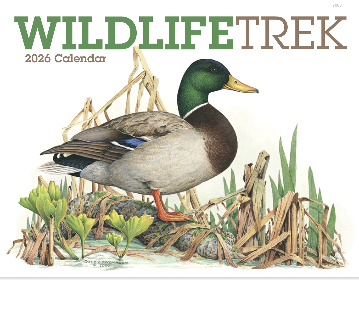 2024 Wildlife Trek Calendar 11" X 19" Imprinted Staple Bound; Drop Ad