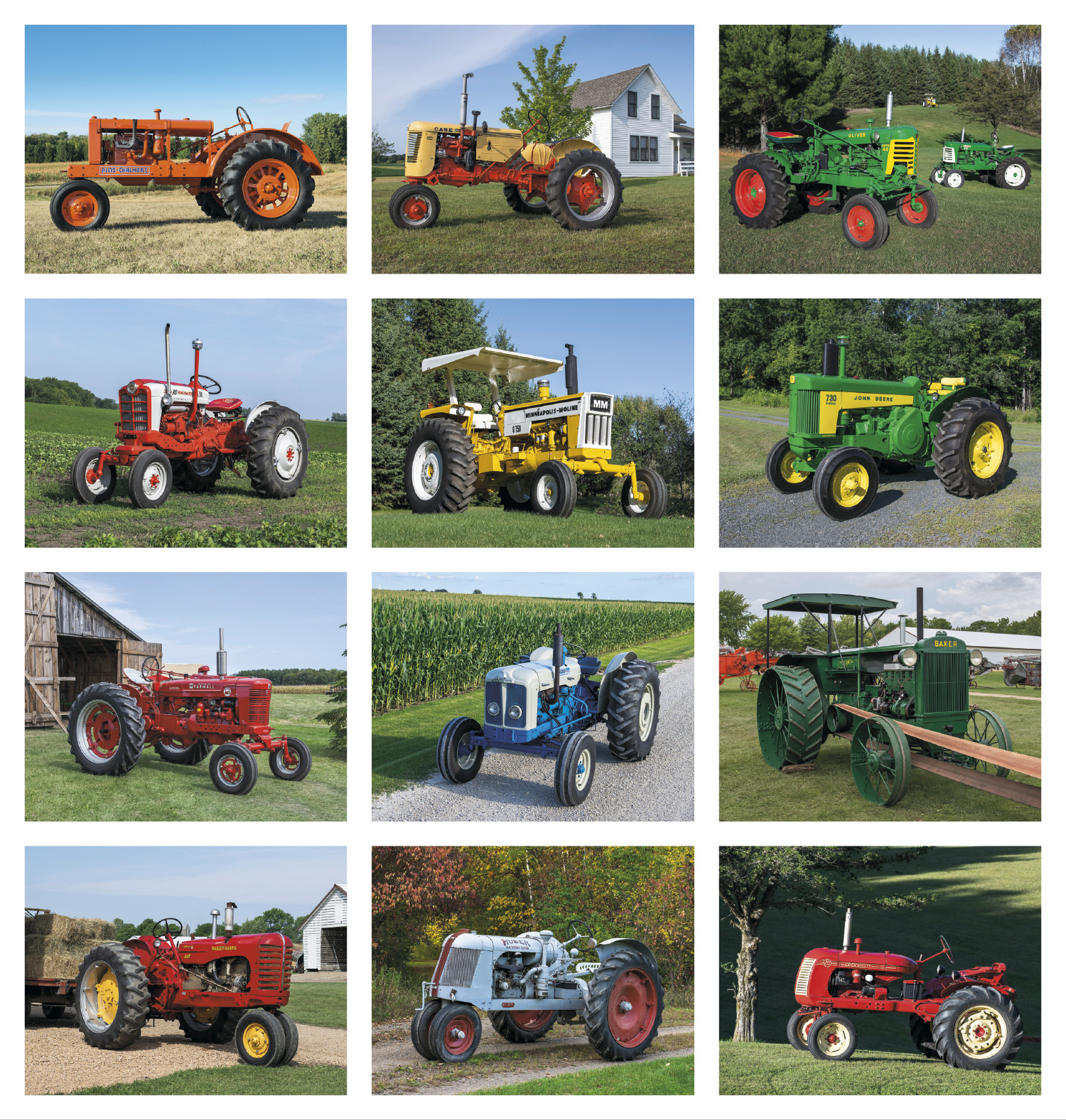 2024 Classic Tractor Calendar 11" X 19" Imprinted Staple Bound; Drop