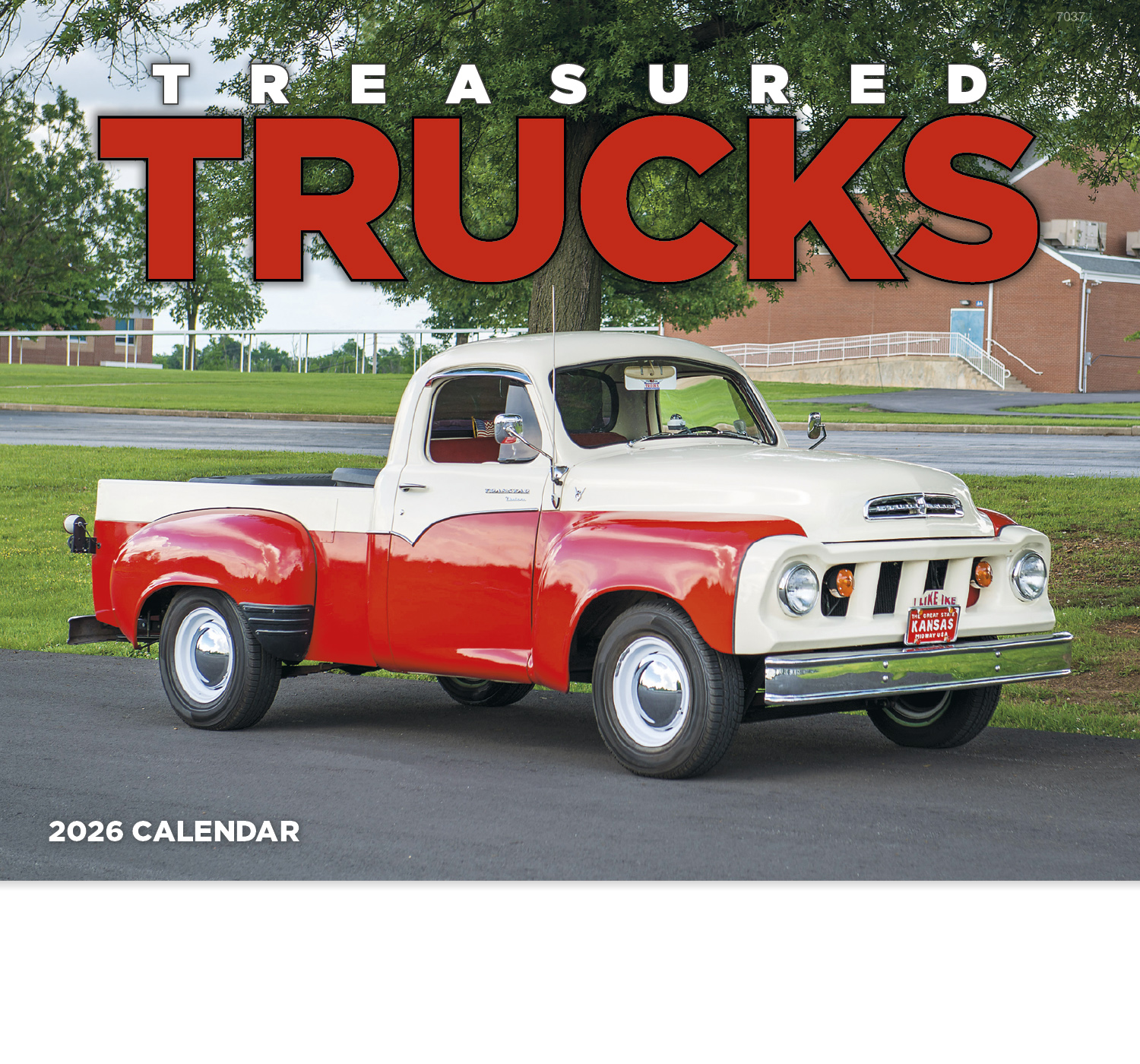 2024 Treasured Trucks Calendar 11" X 19" Imprinted Staple Bound; Drop