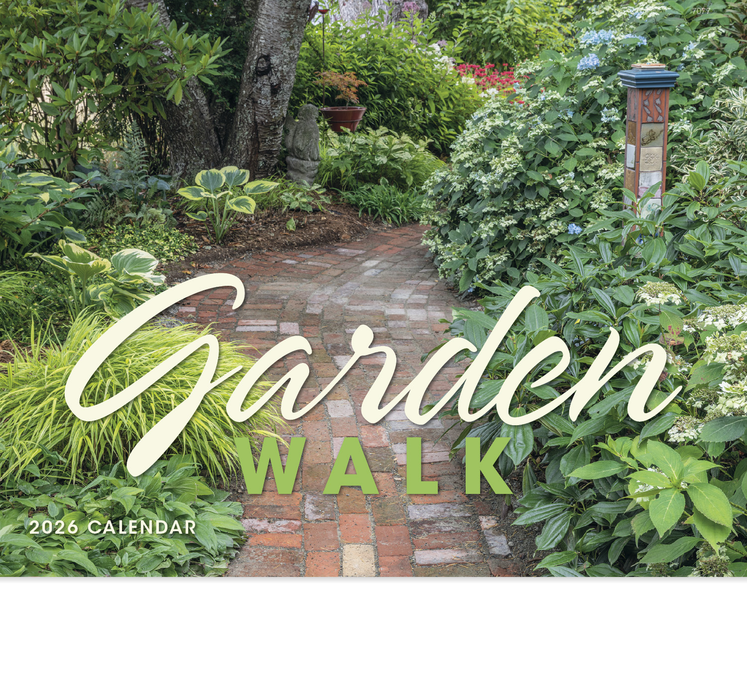 2025 Garden Walk Calendar 11" X 19" Imprinted Staple Bound; Drop Ad