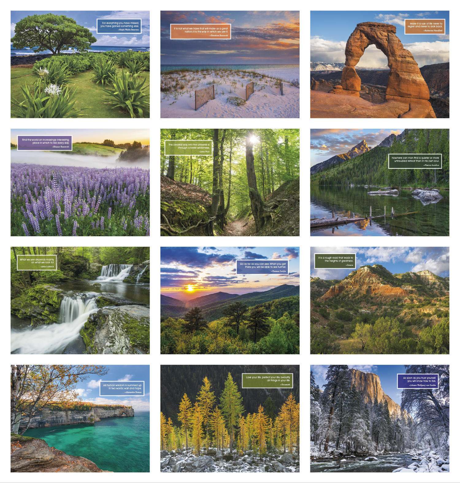 2025 Inspirations For Life Calendar 11" X 19" Imprinted Staple Bound