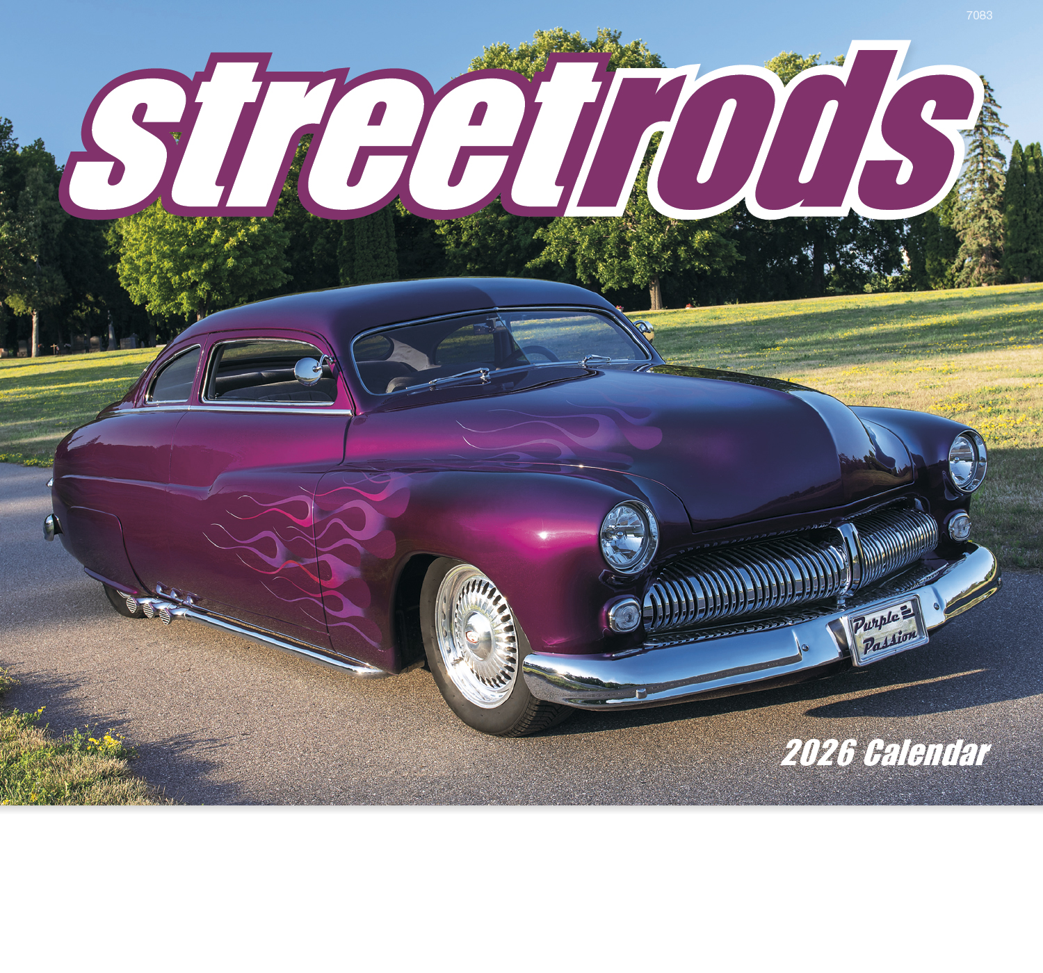 2026 Street Rods Calendar 11" X 19" Imprinted Staple Bound; Drop Ad
