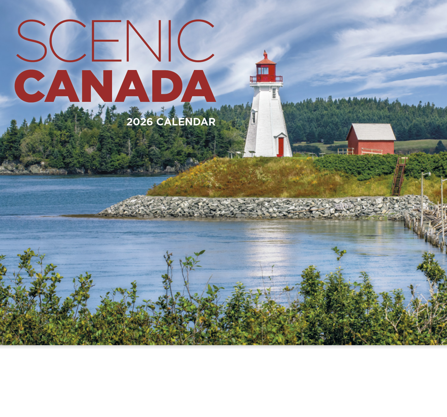 2024 Scenic Canada Calendar 11" X 19" Imprinted Staple Bound; Drop Ad
