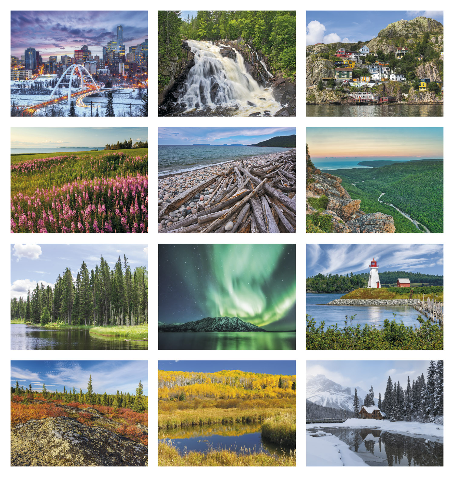 2024 Scenic Canada Calendar 11" X 19" Imprinted Staple Bound; Drop Ad