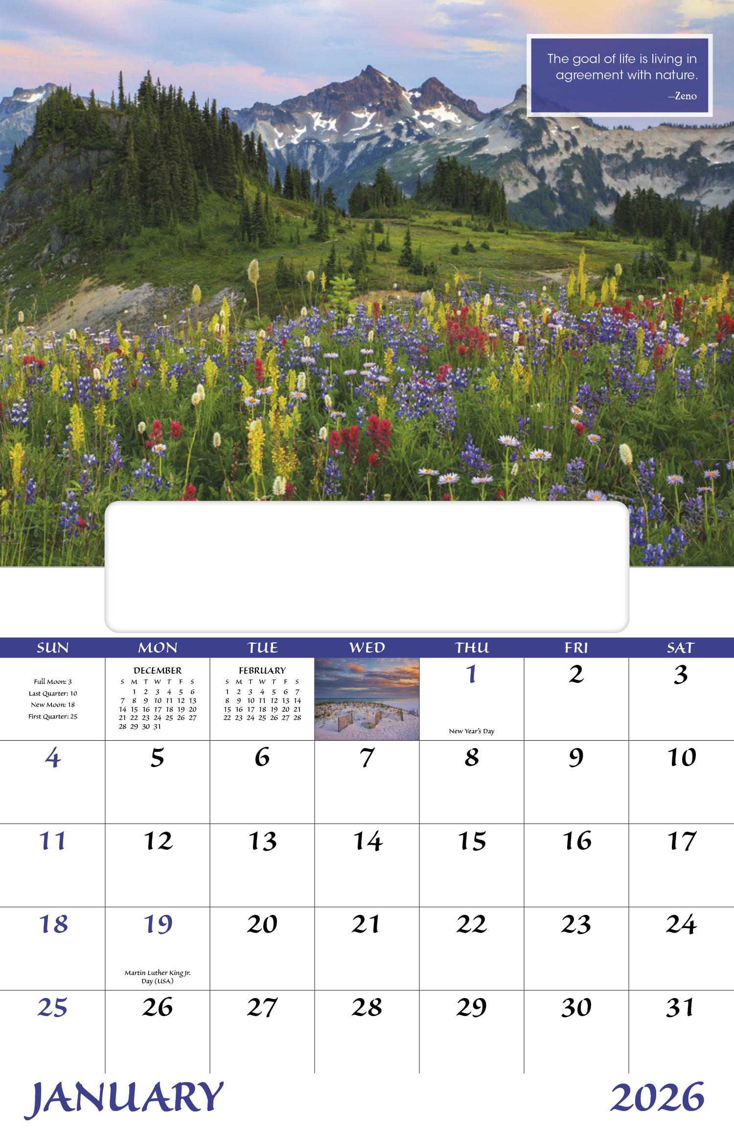 2025 Inspirations For Life (Window) Calendar 11" x 17" Imprinted