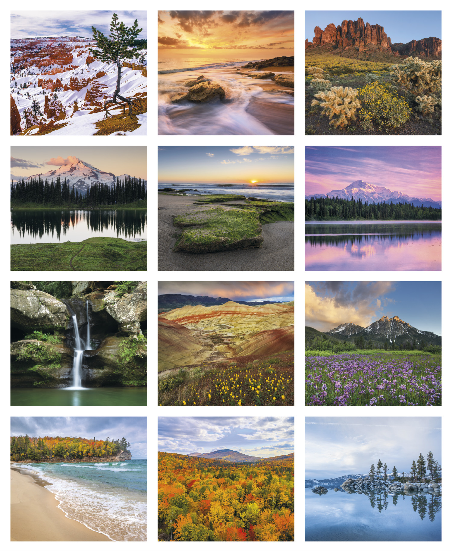 2024 Landscapes Of America (Mini) Calendar 6" x 12" Imprinted Staple