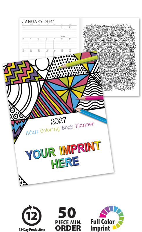 Adult Coloring Book Planner | ValueCalendars.com