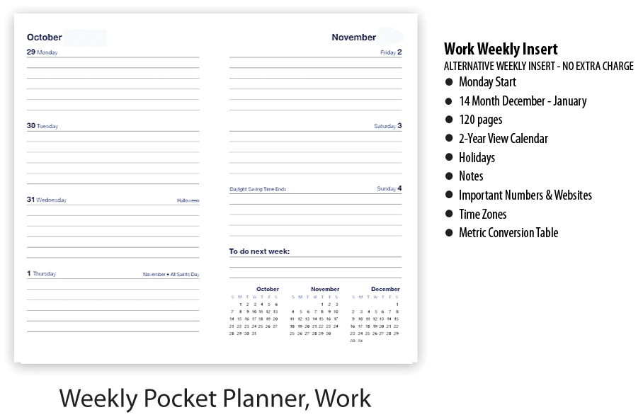 2021 Legacy Delta Pocket Planner, Weekly Custom Imprinted Week View
