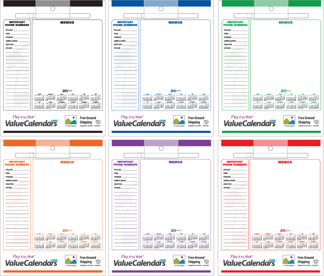 2018 Promotional Dry Erase Memo Board Calendars 8.5" x 11