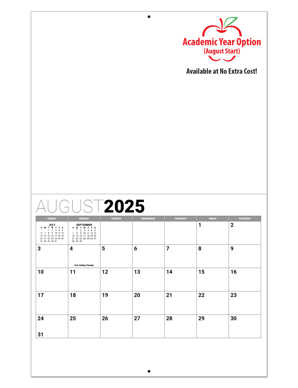 2022 13 Month Custom Photo Wall Calendar, Stapled 11" x