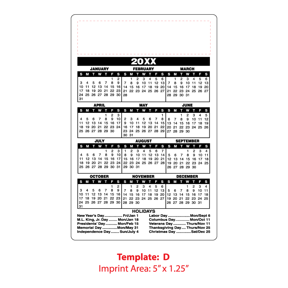 Calendar Magnet, 5.5 x 8.5 | ValueCalendars.com