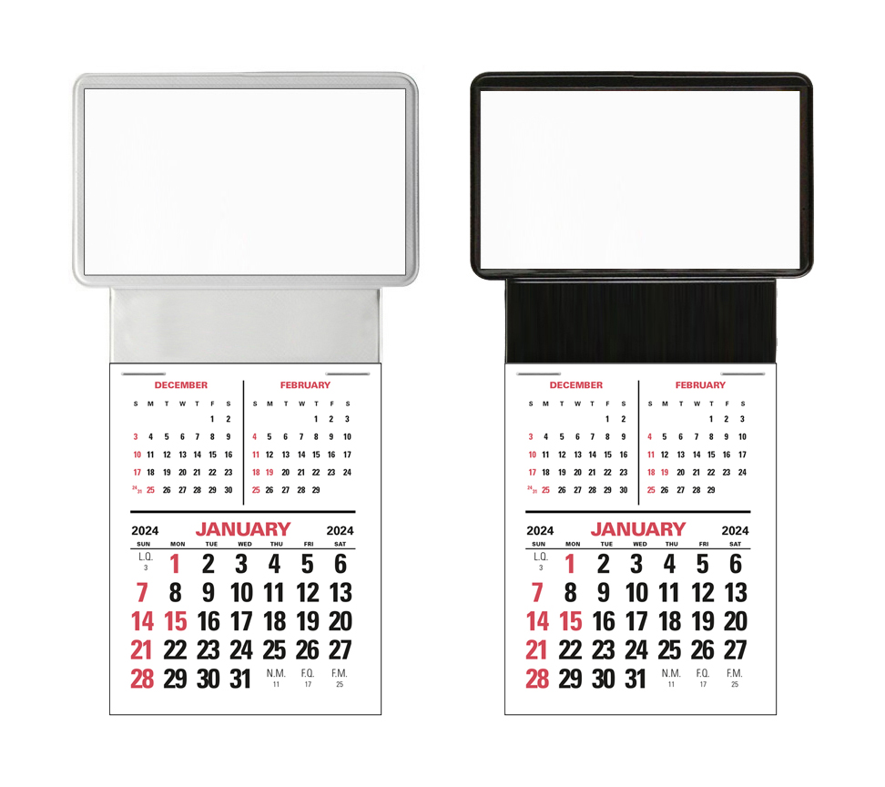 Vitronic 3Mo. View PressnStick™ Calendar; Business Card Holder