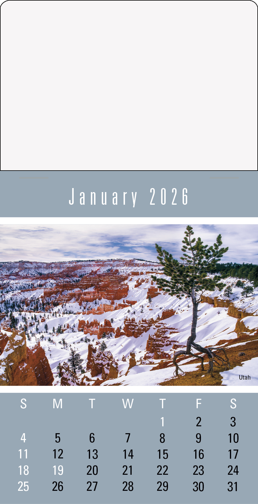Vitronic Scenic PressnStick™ Calendar, Full Color