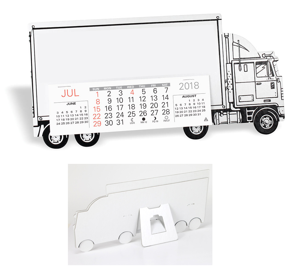 2018 Tractor Trailer Desktop Calendar | 18-Wheeler Truck Desk Calendar