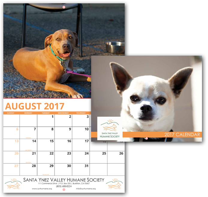 Santa Ynez Valley Humane Society Custom Calendars | 2017 Photo Calendars