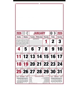 Almanac Calendar, 11.5 x 19 (8-Sheet)