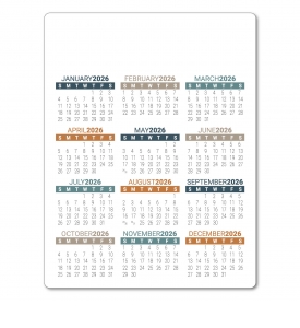 Custom Repositionable Sticky Back Card Calendar, 8.5 x 11