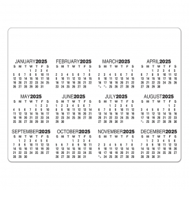 Repositionable Sticky Back Card Calendar, 8.5 x 11