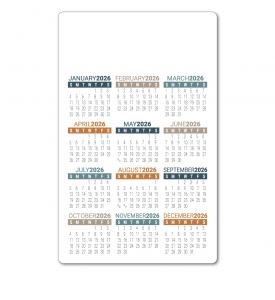 Custom Repositionable Sticky Back Card Calendar, 5.25 x 8.5