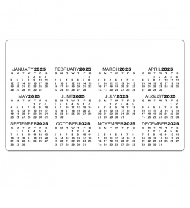 Repositionable Sticky Back Card Calendar, 5.25 x 8.5