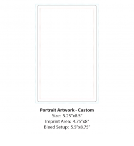 Custom Repositionable Sticky Back Card Calendar, 5.25 x 8.5