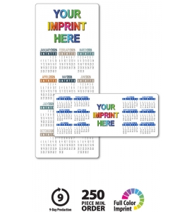 Custom Laminated Card Calendar, 3.5 x 8.5
