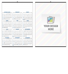 • Custom Full Year View Calendar (22x33-5/8)