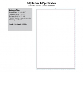 • Custom Full Year View Calendar (22x33-5/8)