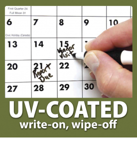 Custom Full Year View Write-On/Wipe-Off Calendar (22x33-5/8)