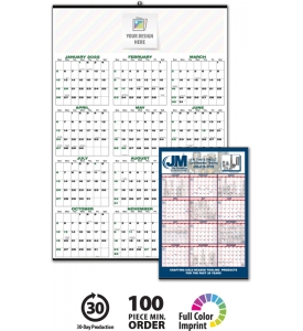 • Custom Full Year View Calendar, Large (27x39)