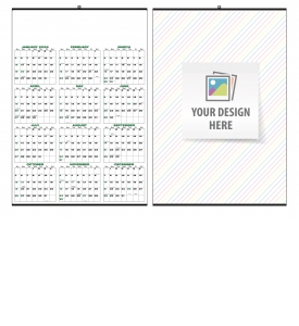 • Custom Full Year View Calendar, Large (27x39)