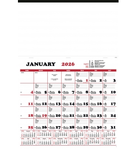 Contractor&#039;s Apron Calendar, 19 x 27.5