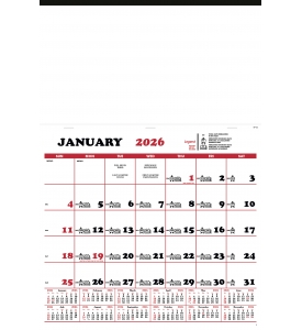 Contractor&#039;s Apron Calendar, 19 x 27.5
