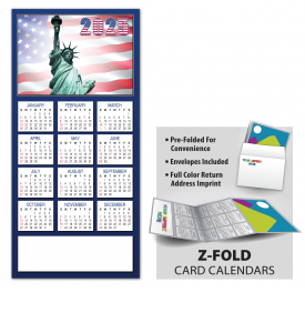 Liberty Z-Fold Greeting Card Calendar