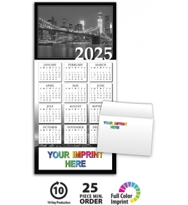 Bright Lights Z-Fold Greeting Card Calendar