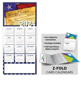 We The People Z-Fold Greeting Card Calendar
