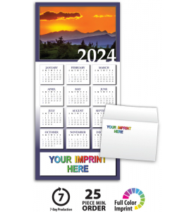 Rising Sun Z-Fold Greeting Card Calendar