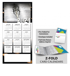 Bible Thorns Z-Fold Greeting Card Calendar
