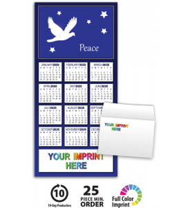 Peace Dove Z-Fold Greeting Card Calendar