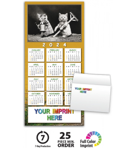 Farming Kitties Z-Fold Greeting Card Calendar