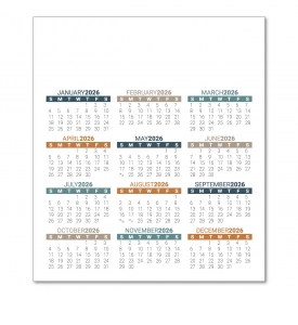Custom Calendar Magnet, 3.5 x 4 (Uncoated)