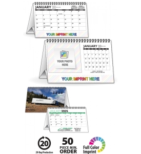 Custom Desk Tent Calendar (8.5x5.5, 12-Sheet)