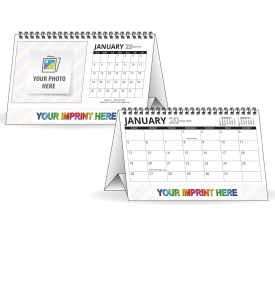 Custom Desk Tent Calendar (8.5x5.5, 12-Sheet)